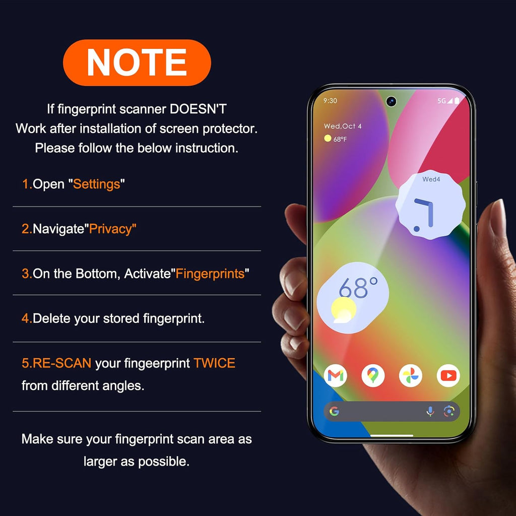 Google Pixel 10 Screen Protector - Ultra-Strong Tempered Glass with Alignment Tool (2-Pack) | ZeroDamage