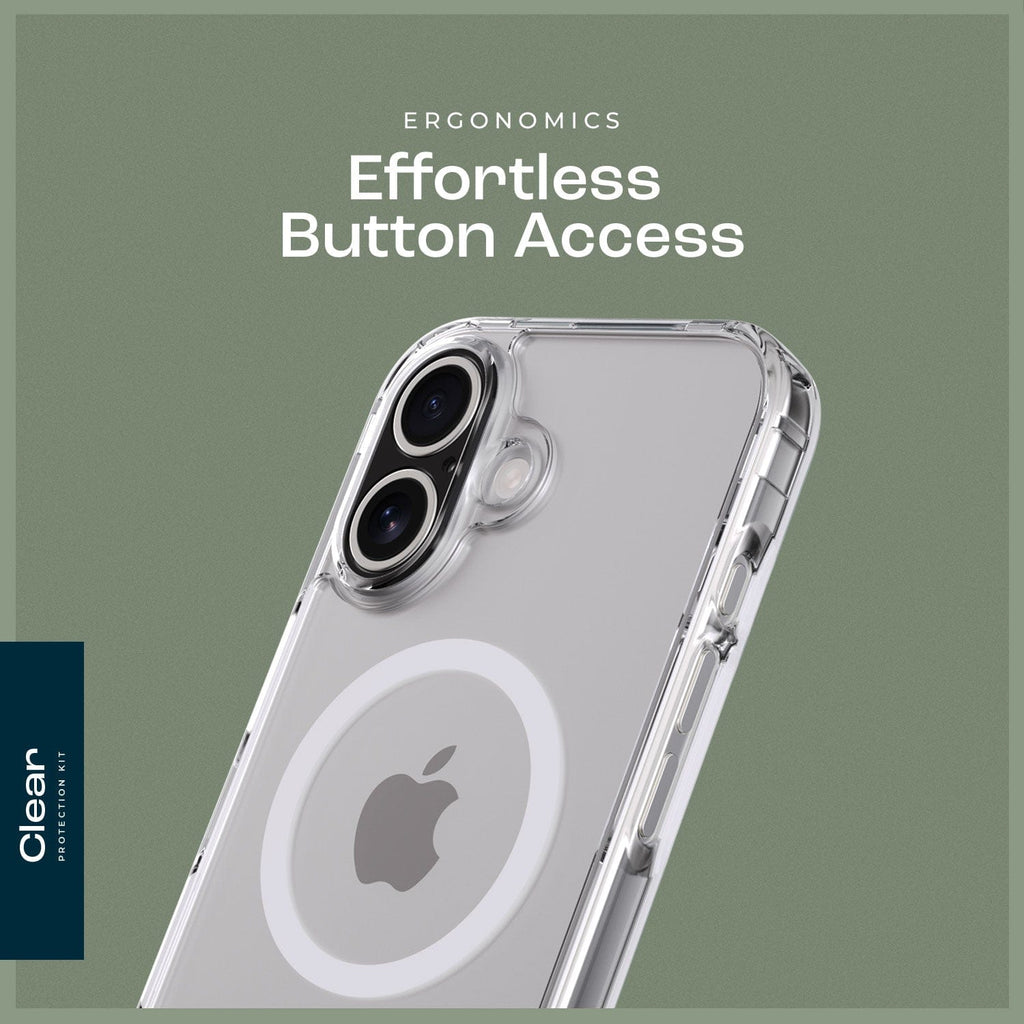 iPhone 16 Clear Case & Screen Protector Kit - Rugged Protection, MagSafe | Classic Series