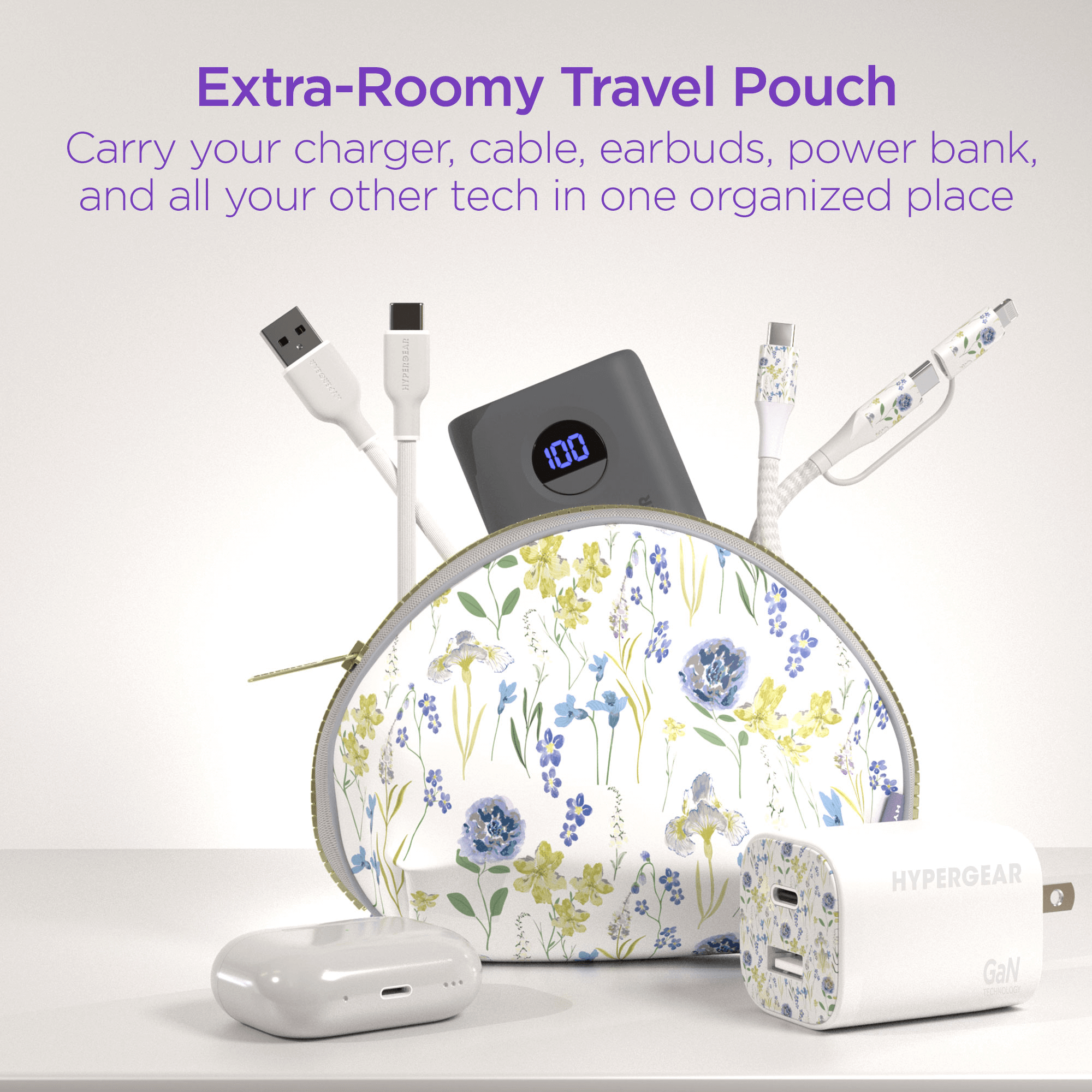HyperGear TECHcessories 30W USB-C PD Charging Kit with Travel Pouch