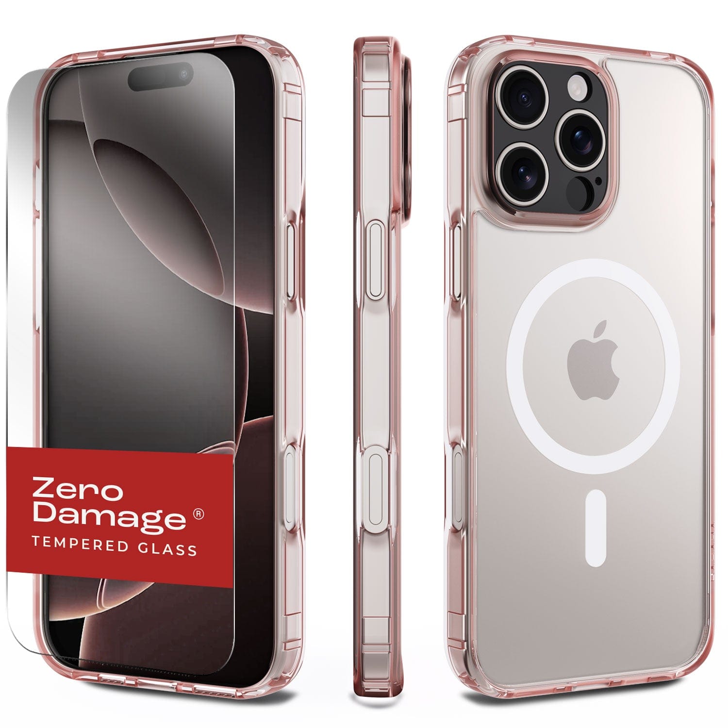 iPhone 16 Pro Max Clear Case & Screen Protector Kit - Rugged Protection, MagSafe | Classic Series